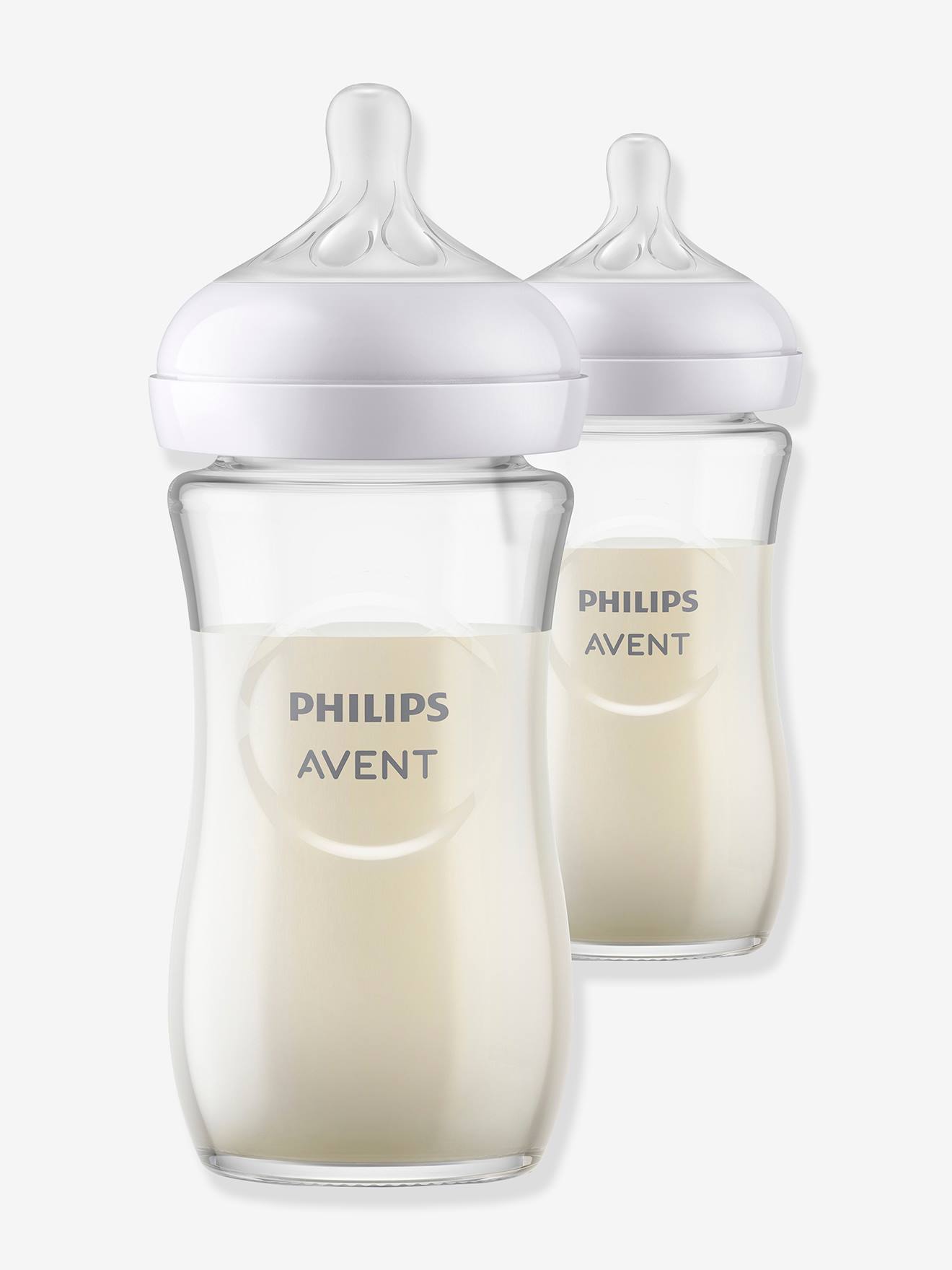 Set van 2 glazen flesjes 240 ml Philips AVENT Natural Response doorzichtig Top Merken Winkel
